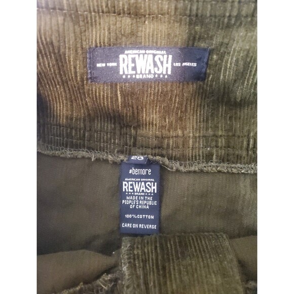 Rewash Belted Mini Skirt Corduroy Hunter Green Size 7/28 - Picture 4 of 5